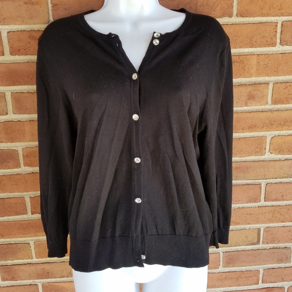 Black Diamond Button Cardigan - Picture 6 of 6
